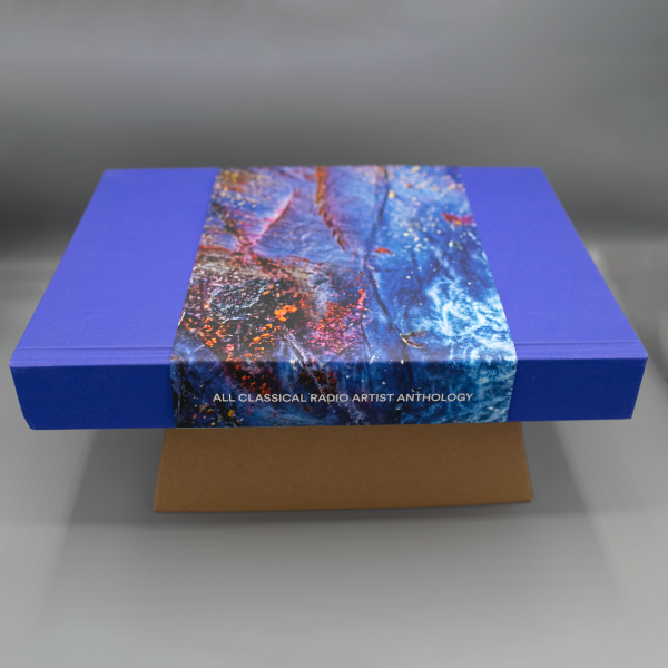 Blue coffee table book with crystal dust jacket