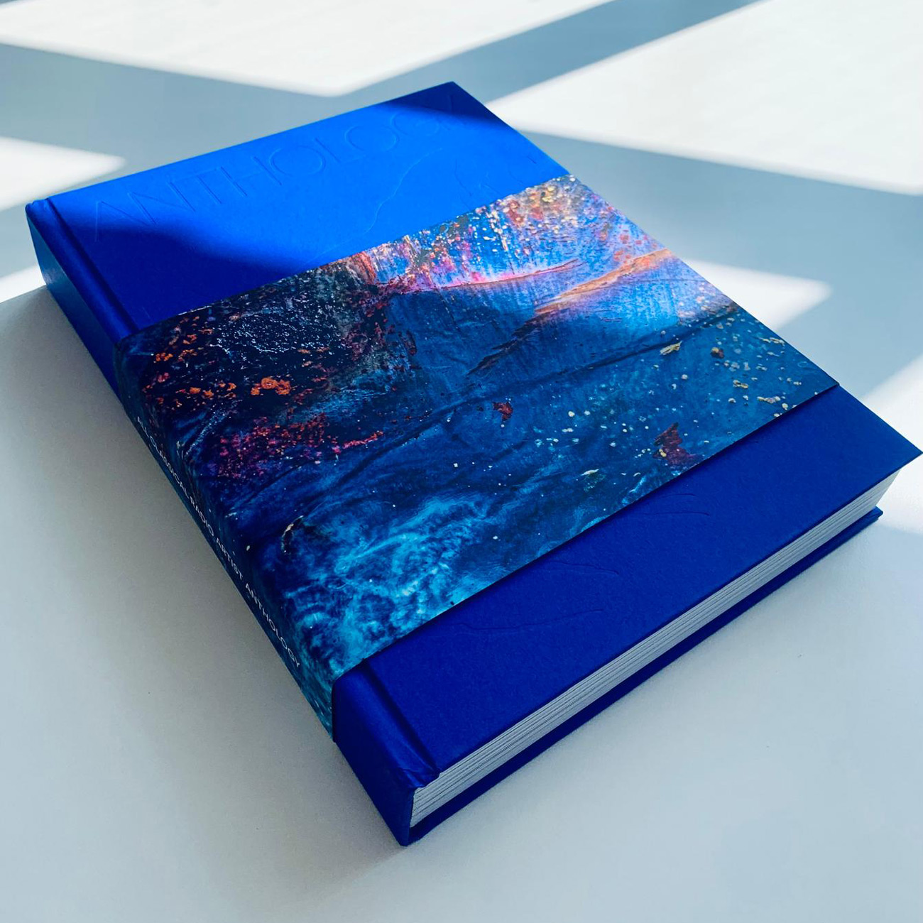Blue coffee table book with crystal dust jacket